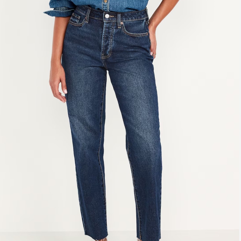 🔴SOLD VIA MERCARI🔴High-Waisted Button-Fly OG Straight Ankle Jeans Size 14